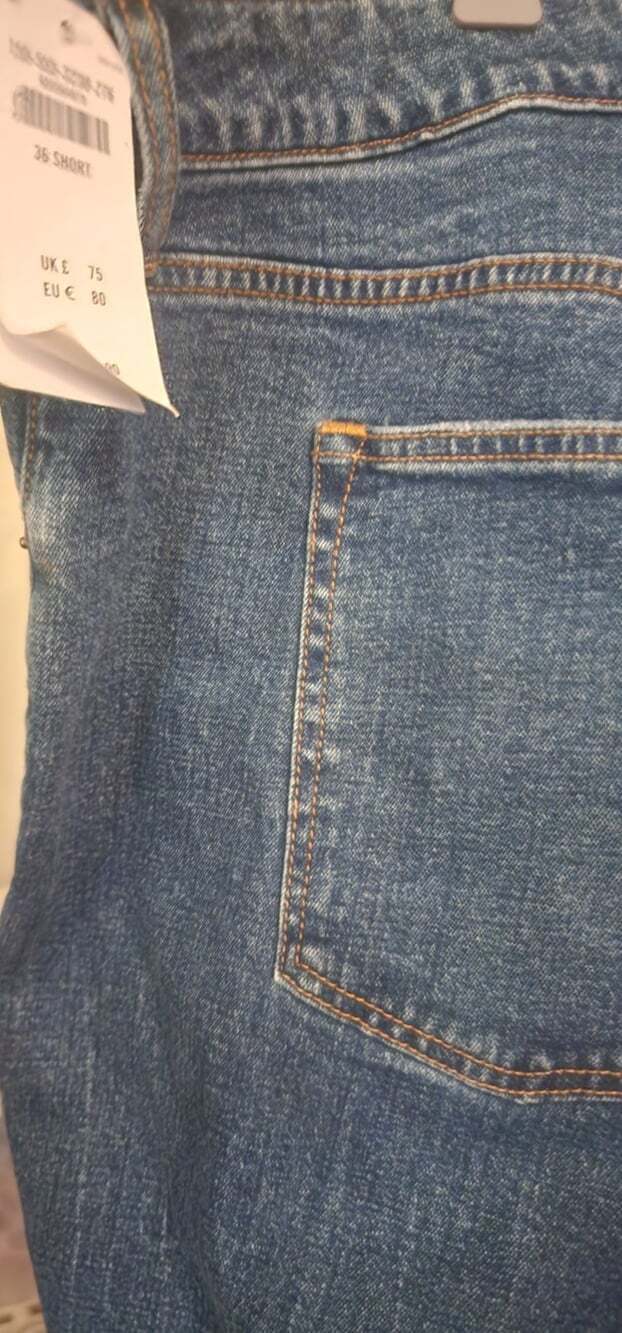 Abercrombie & Fitch Curve Love High Rise The Mom Jeans Womens 36/22 Blue NWT T1 - Picture 5 of 8